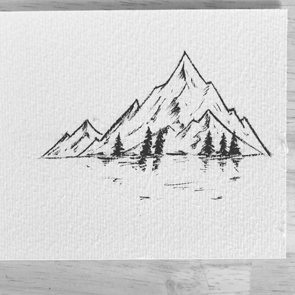 Горы набросок