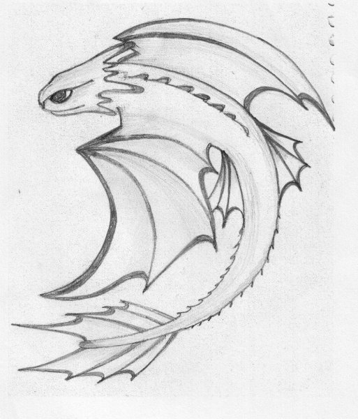 Рисунки драконов карандашом