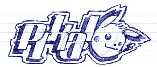 Легкие граффити карандашом