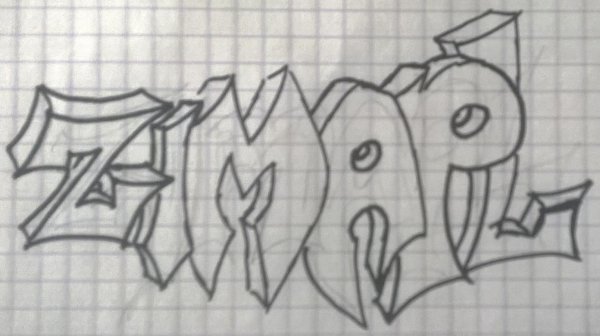 Граффити ручкой
