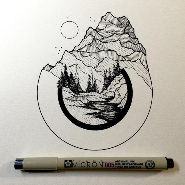 Рисунки лайнером