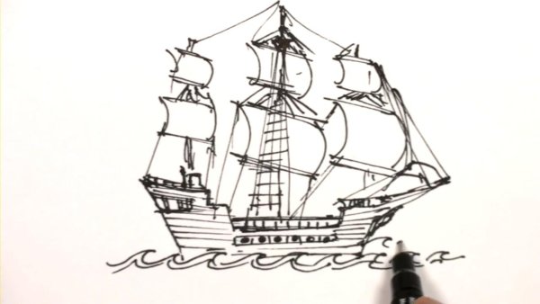 Рисунок лайнером легкий