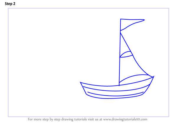 Парусник рисунок карандашом