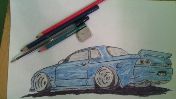 Машина фломастером легко