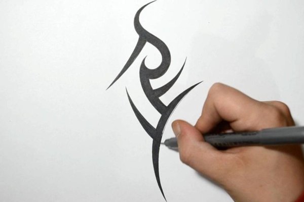 Кинжал трафарет