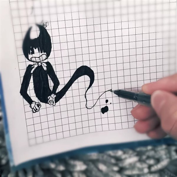 Рисунки черной ручкой легкие