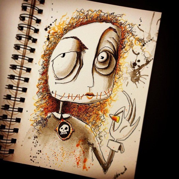 Тим Бертон скетчбук