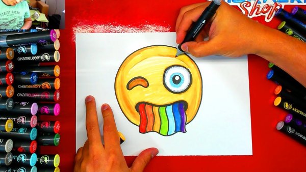 Рисунки фломастерами легкие