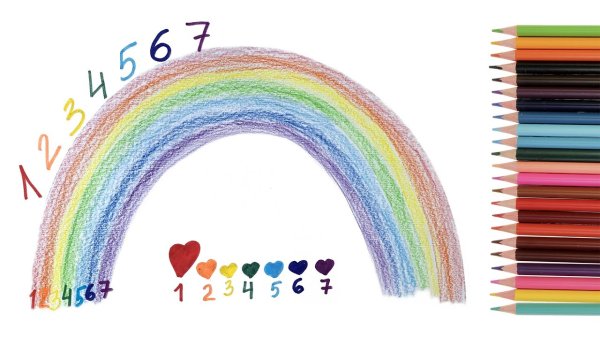 Радужные рисунки фломастерами
