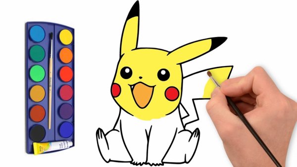 Рисование для детей. Пикачу