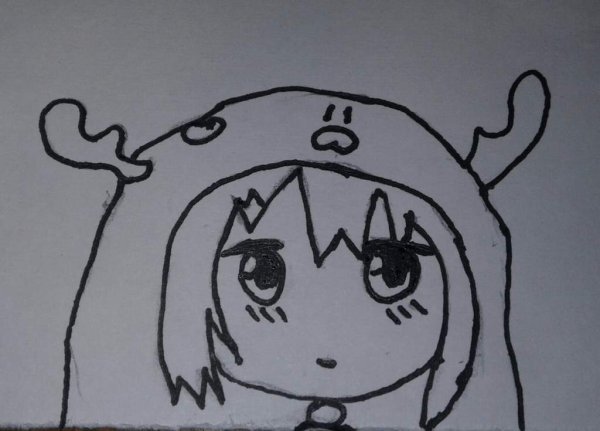 Рисунки аниме черной ручкой легкие