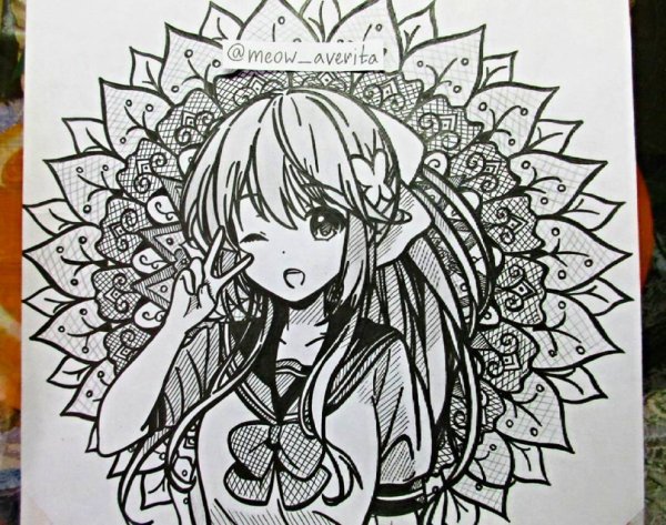 Красивые рисунки ручкой аниме