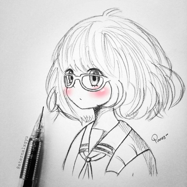 Простые рисунки карандашом в тетради