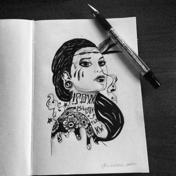 Прикольные рисунки гелевой ручкой