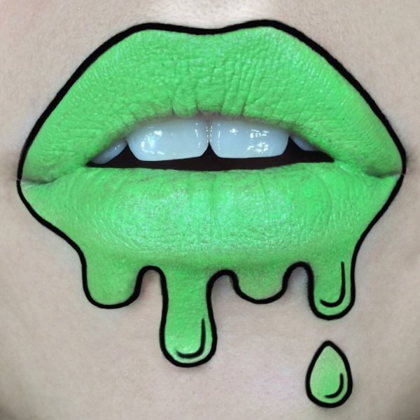 Прикольный макияж губ