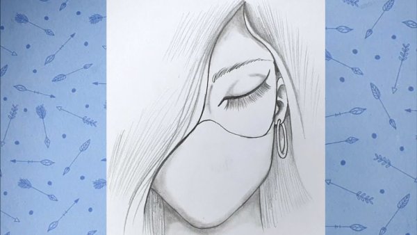 Нарисовать девушку ручкой