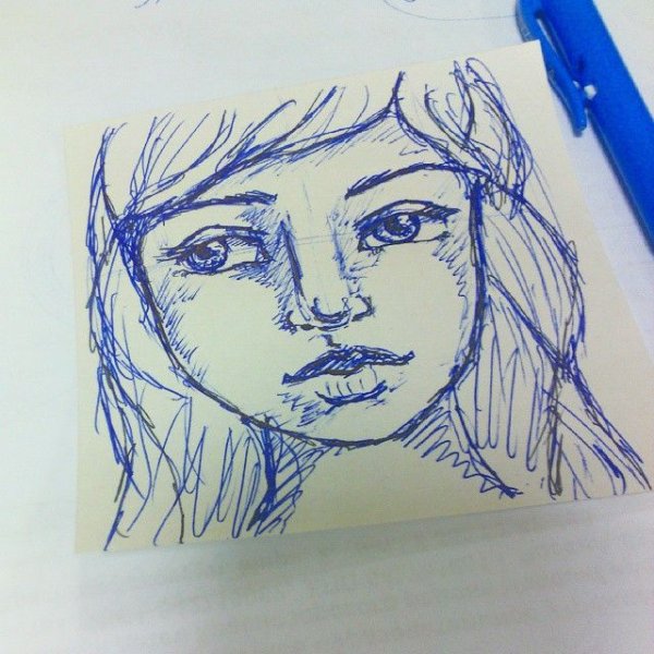 Лицо ручкой