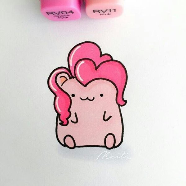 Милые рисунки для срисовки фломастерами