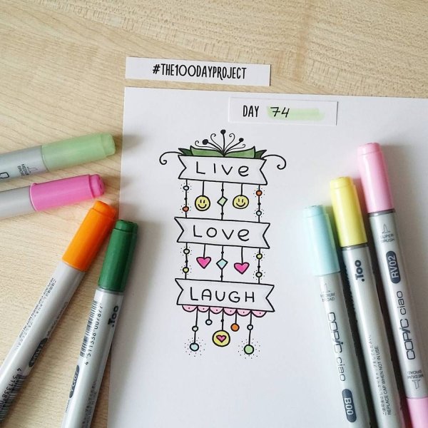 Рисунки маркерами легкие маленькие