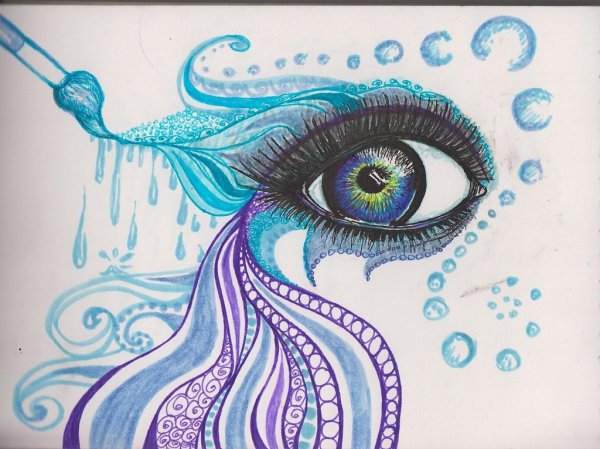 Рисунки гелевыми ручками разноцветными легкие