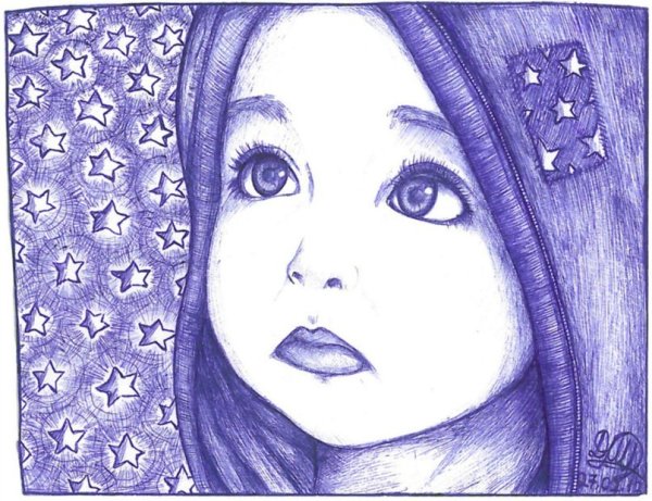 Рисование шариковой ручкой