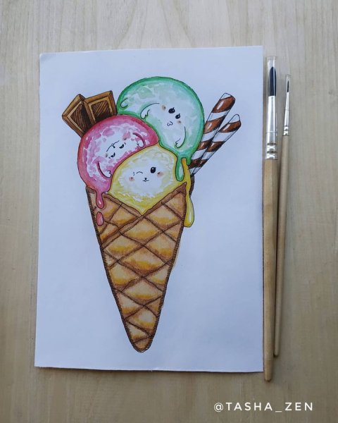 Скетчи маркерами сладости