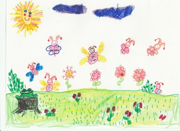 Поляна детский рисунок