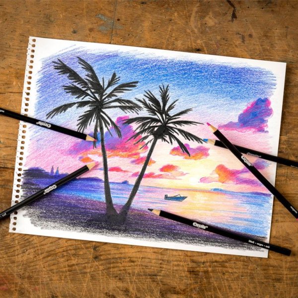 Легкие пейзажи фломастерами