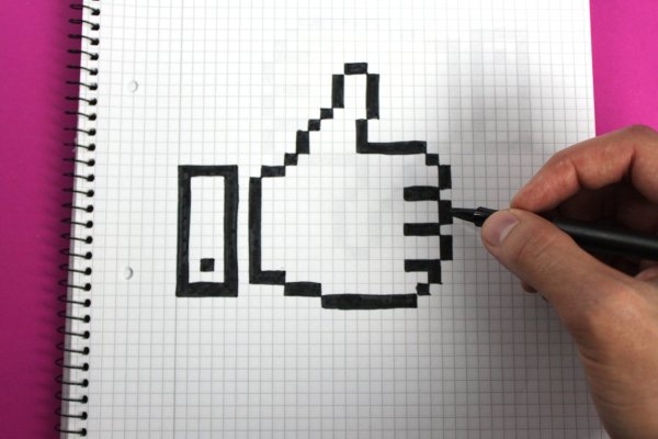 Рисунки по клеточкам чёрной ручкой в тетради