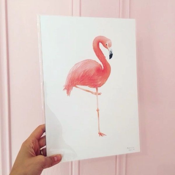 Фламинго скетч маркерами