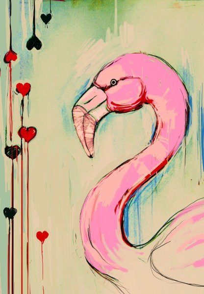 Фламинго фломастерами