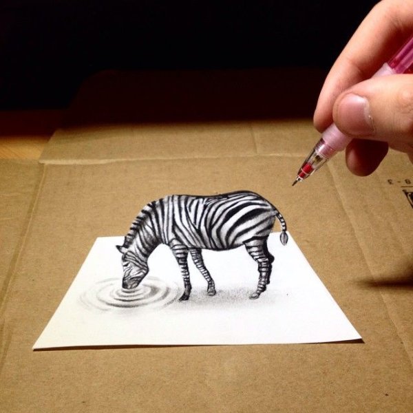 3d рисунки фломастерами