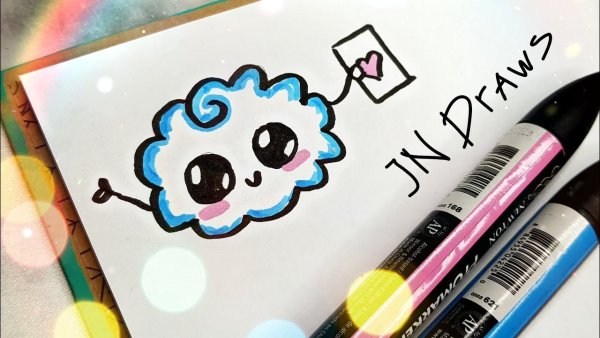 Кавайные рисунки для скетчбука