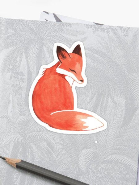 Лиса фломастерами