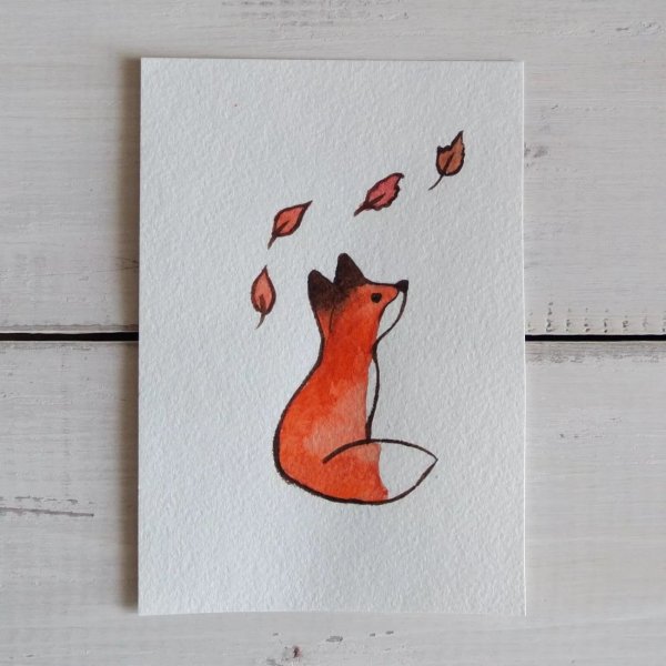 Рисунки для срисовки лёгкие лиса