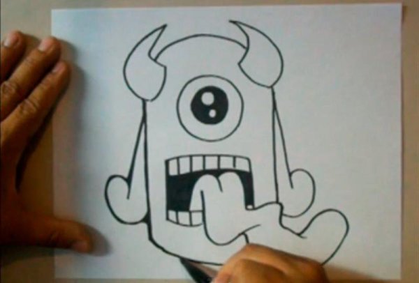 Граффити легкое на бумаге