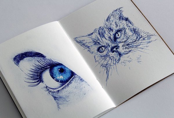 Рисунки ручкой легкие