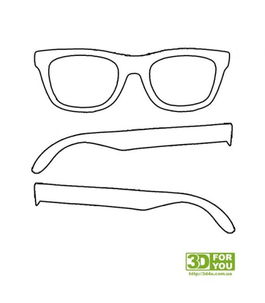 Трафарет очков
