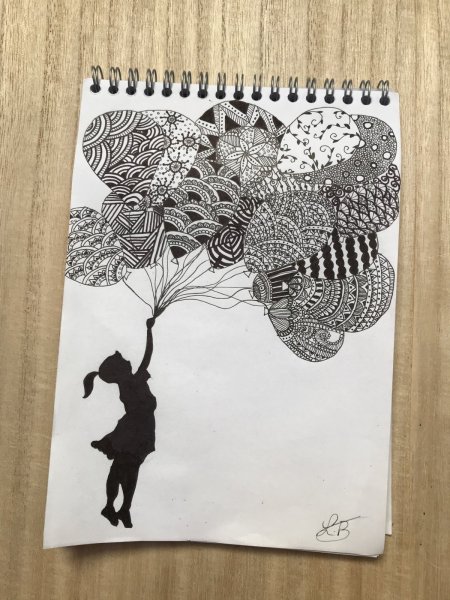 Рисунки чёрной ручкой