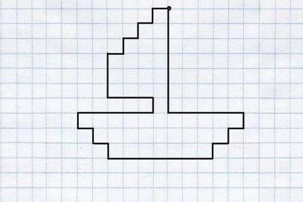 Рисунки по клеточкам простые