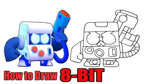 Раскраска Brawl Stars 8 бит