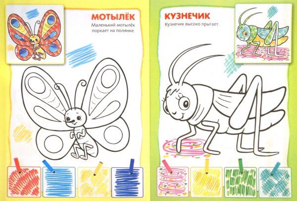 Задания раскраски насекомые