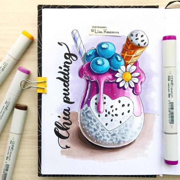 Простые рисунки маркерами