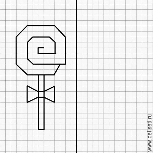 Красивые геометрические фигуры по клеткам