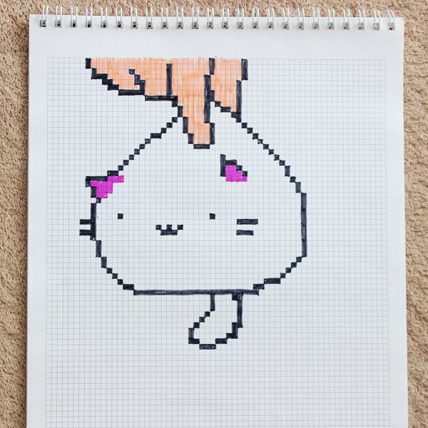 Рисунки по клеточкам в тетради сердце