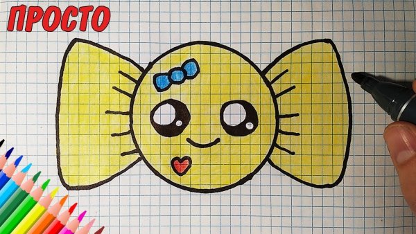 Простые рисунки фломастерами для детей