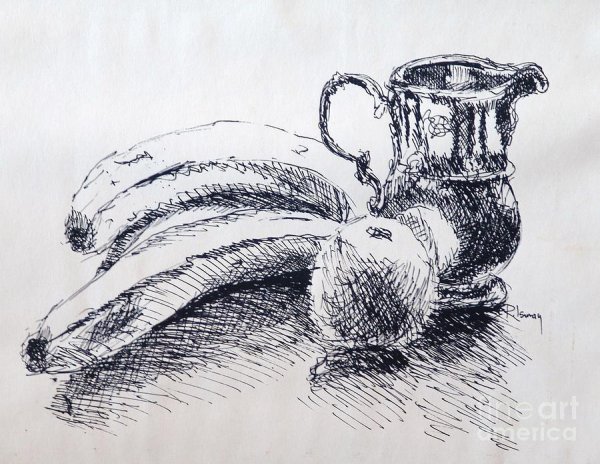 Натюрморт гелевой ручкой