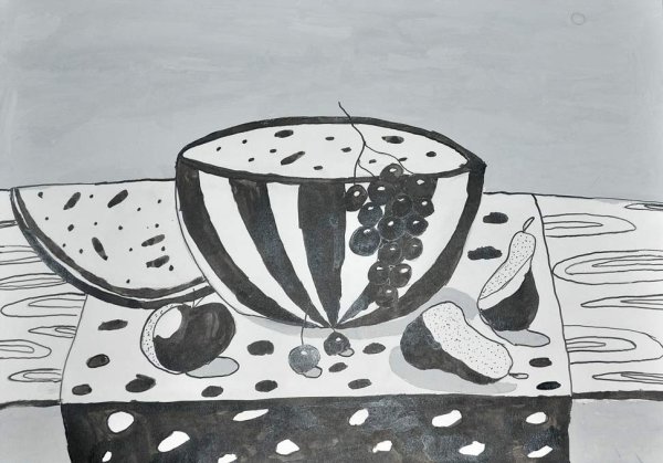 Натюрморт в графике для детей