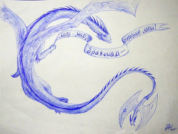 Рисунки ручкой в тетради