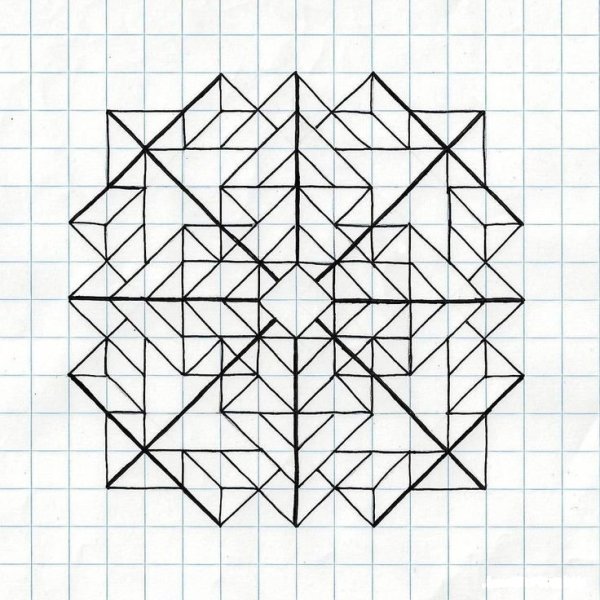 Сложные геометрические фигуры по клеткам